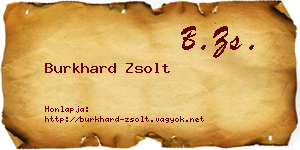 Burkhard Zsolt névjegykártya